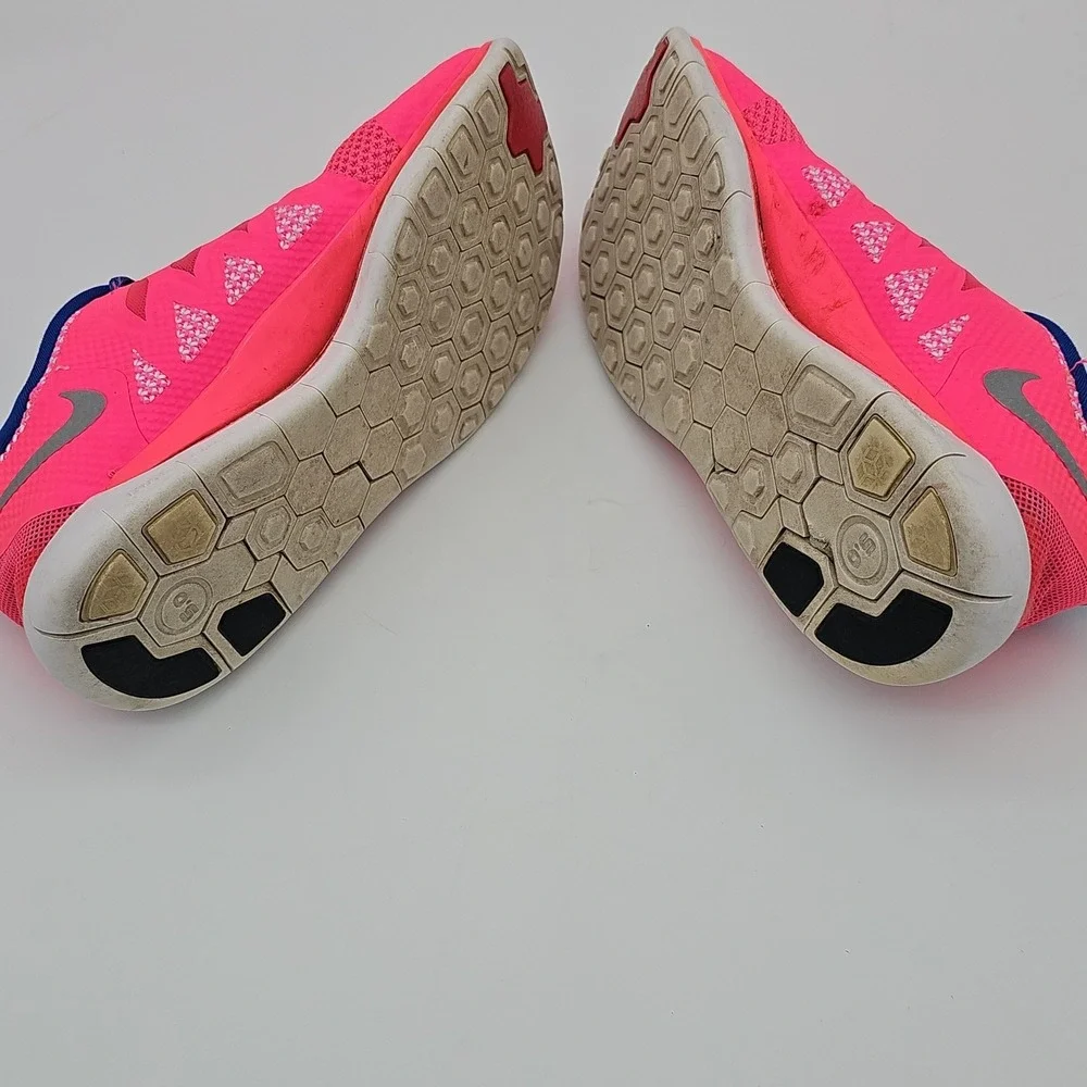 Nike Free 5.0 GS Hyper Pink Royal Blue Shoes 644446-601 Youth Girl 7Y Womens 8.5
